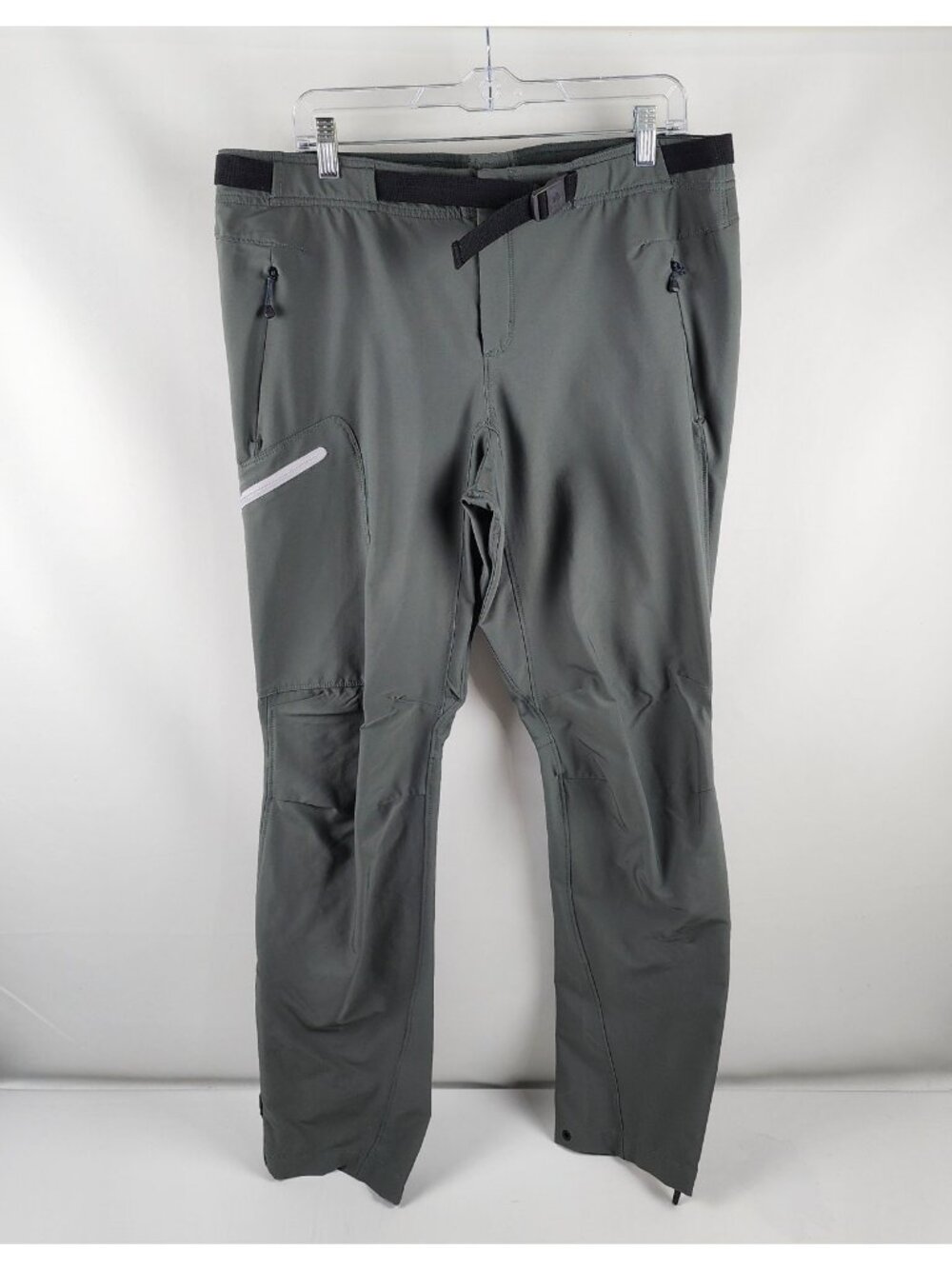 Eddie Bauer Pants Womens Large Gray First Ascent Cargo Hiking Pants Belt (36x32)